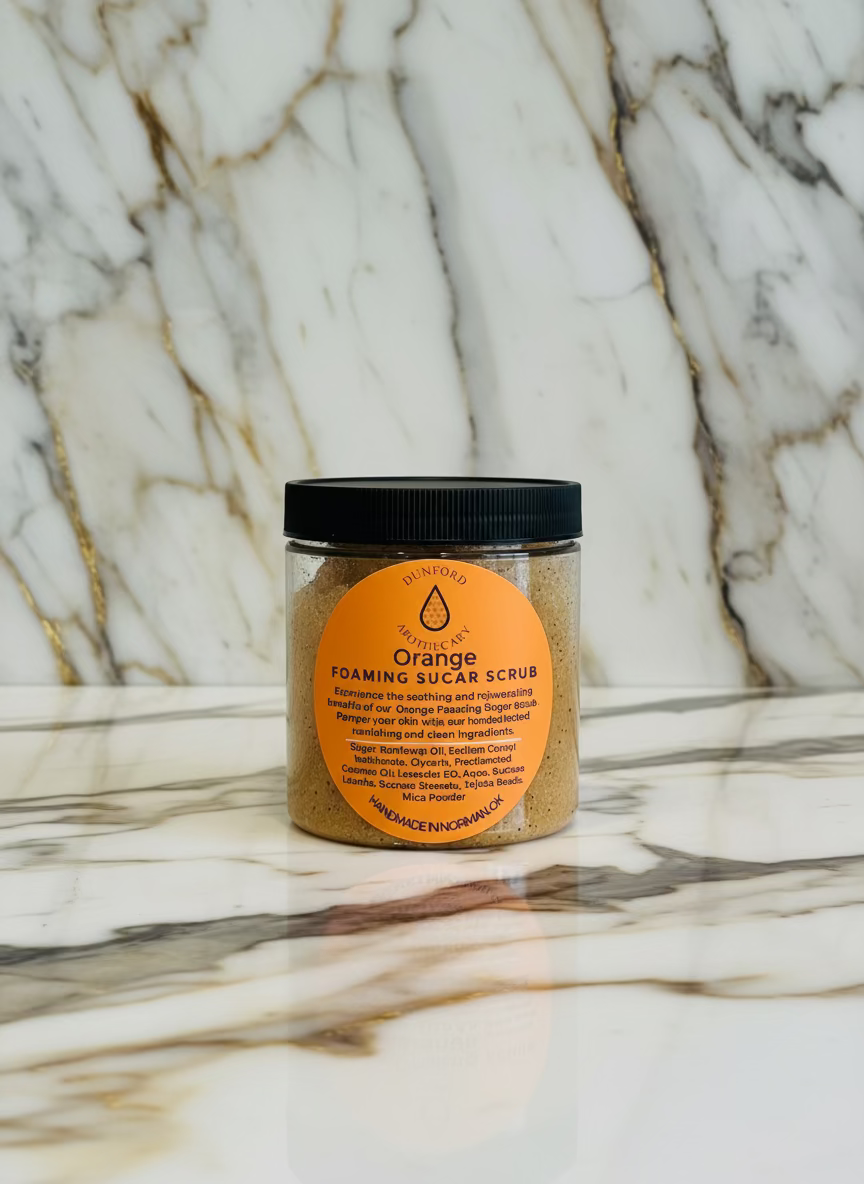 ORANGE FOAMING SUGAR SCRUB 8 Oz